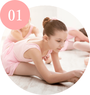 怪我をしないために一人ひとりの身体の成長に合わせたレッスンを