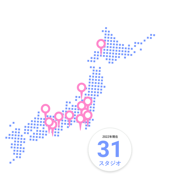 2022年現在31スタジオ