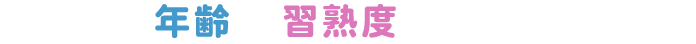 EGAQなら、年齢と習熟度でプログラムを選べます