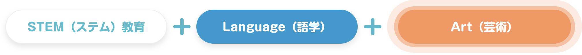 「STEM（ステム）教育」+「Language（語学）」+「Art（芸術）」
