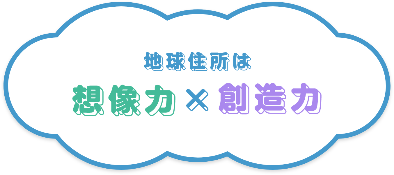 地球住所は　想像力ｘ創造力